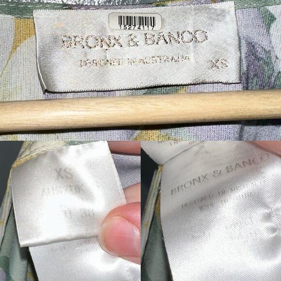 Bronx And Banco Tropics Floral Asymmetrical Ruffle Tiered Maxi Dress Size XS - Picture 5 of 9